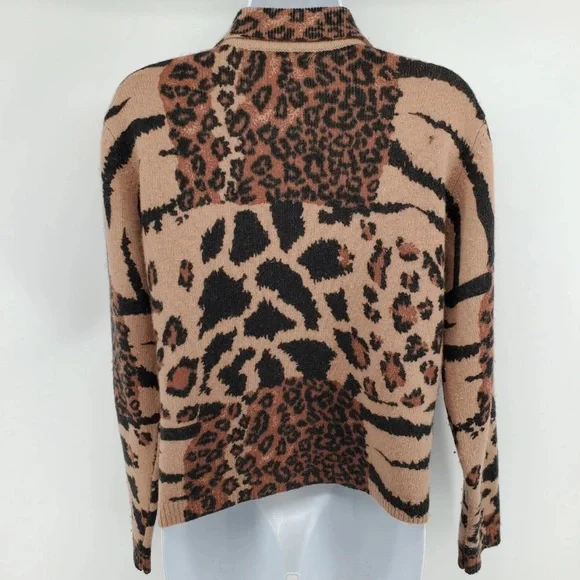 Spiegel Lambswool & Angora Rabbit Hair Leopard Seater | Size Large - Picture 2 of 8